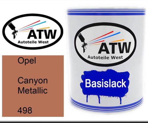 Opel, Canyon Metallic, 498: 1L Lackdose, von ATW Autoteile West.